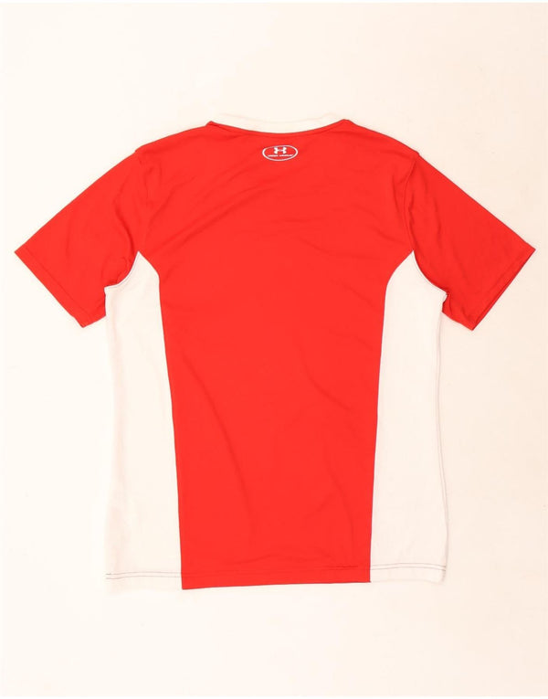 Under Armour Herre Heat Gear T-Shirt Top XL Rød Colourblock Polyester