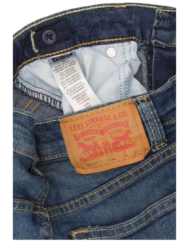 Levi's Boys 511 Slim Jeans 11-12 år W26 L27 Blå Bomuld