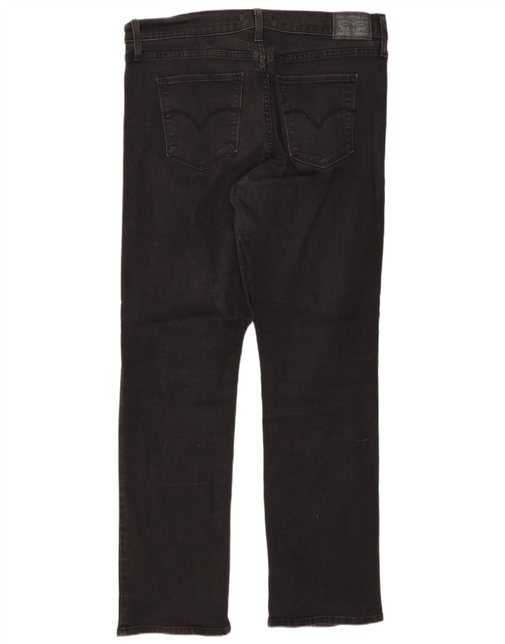 Levi's Womens 314 Shaping Straight Jeans W32 L30 Sort bomuld