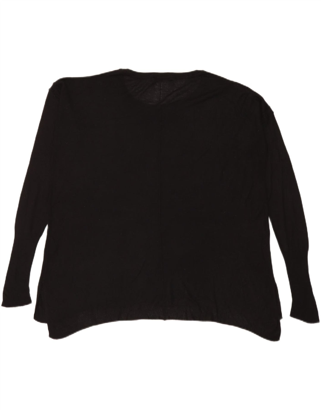 Zara Dame Oversized Top Langærmet UK 14 Medium Sort Viscose