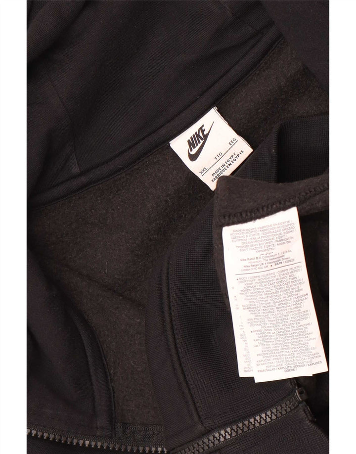 Nike hættetrøje med lynlås til mænd 2XL sort bomuld