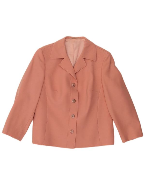 Goldix Dame 4-knaps blazerjakke UK 12 Medium Pink Uld