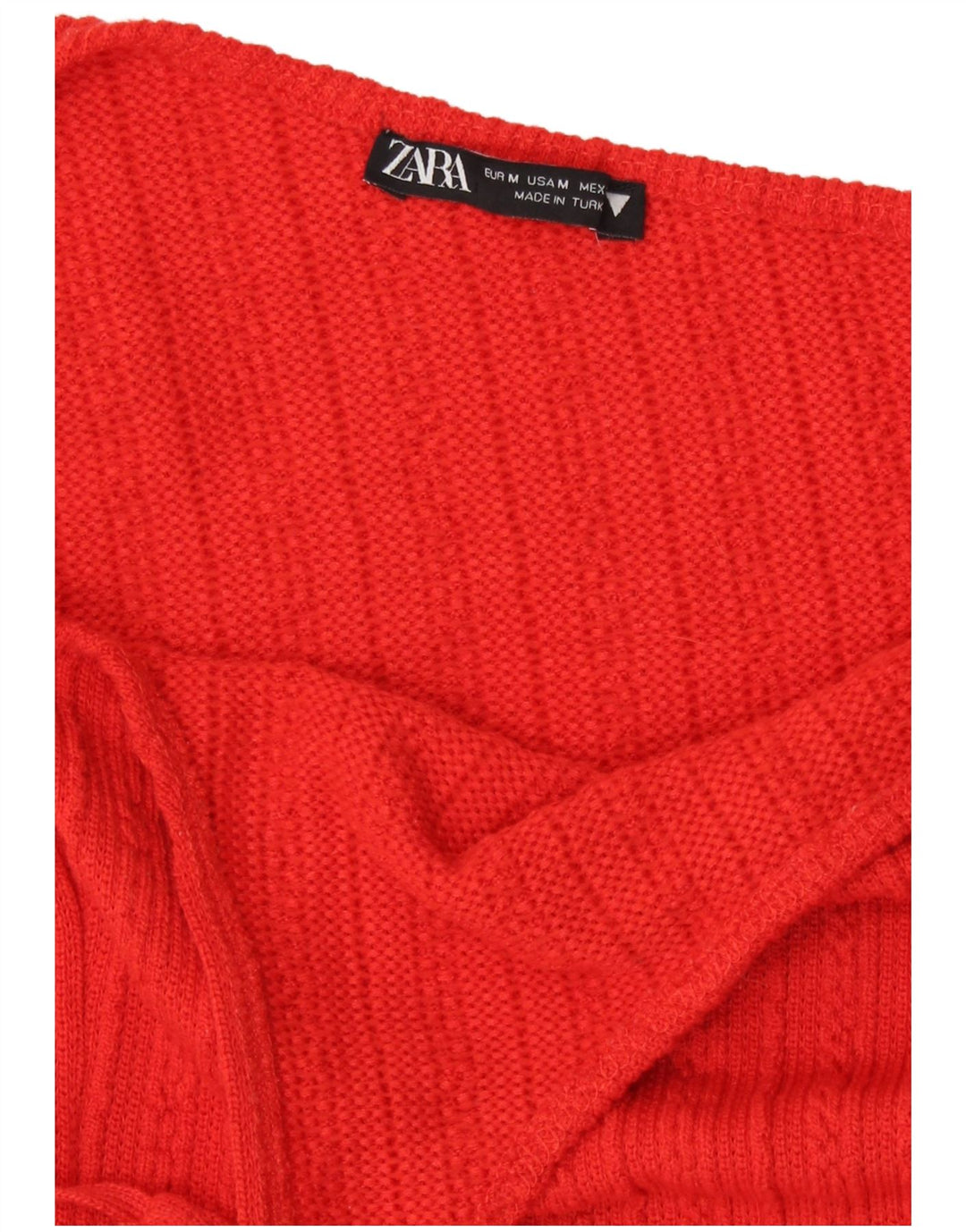 Zara Womens Knit One Shoulder Dress UK 12 Medium Orange Polyester
