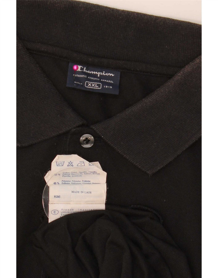 Champion herre poloshirt 2XL sort bomuld
