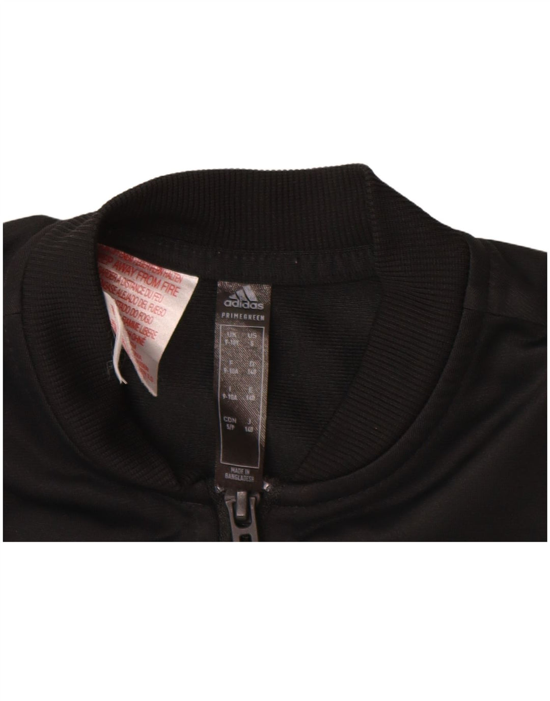 ADIDAS piger Primegreen træningsdragt topjakke 9-10 år sort polyester