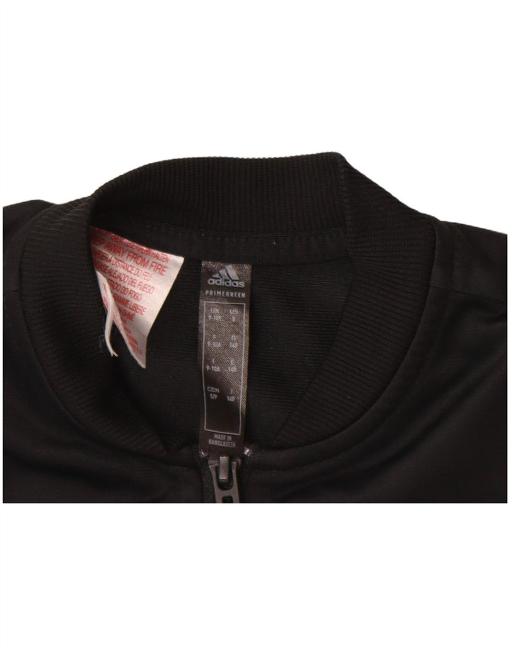 ADIDAS piger Primegreen træningsdragt topjakke 9-10 år sort polyester