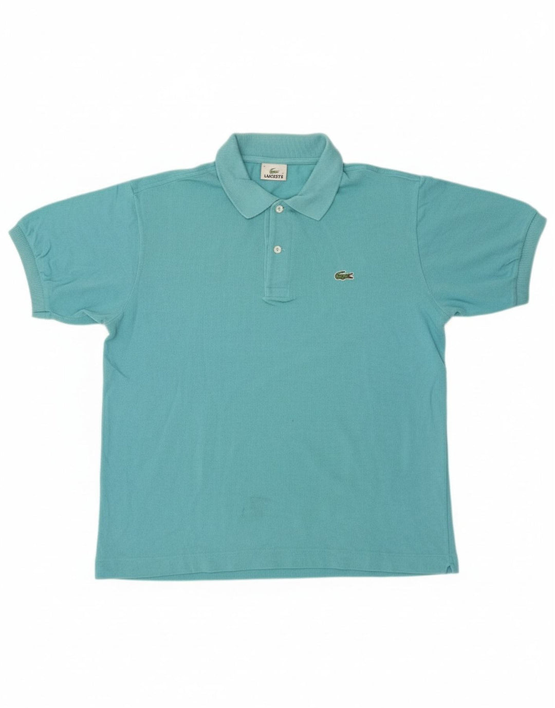 LACOSTE Mens Polo Shirt Size 4 Medium Blue Cotton