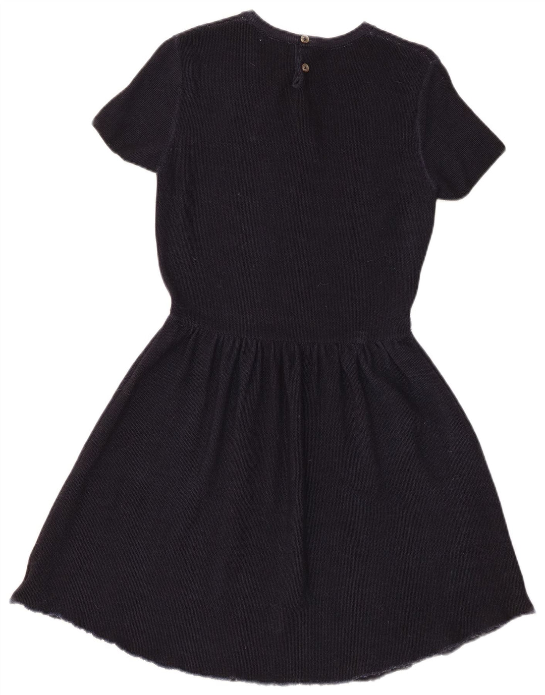 Sun68 Dame Strik A-Line Kjole UK 14 Medium Navy Blue Uld