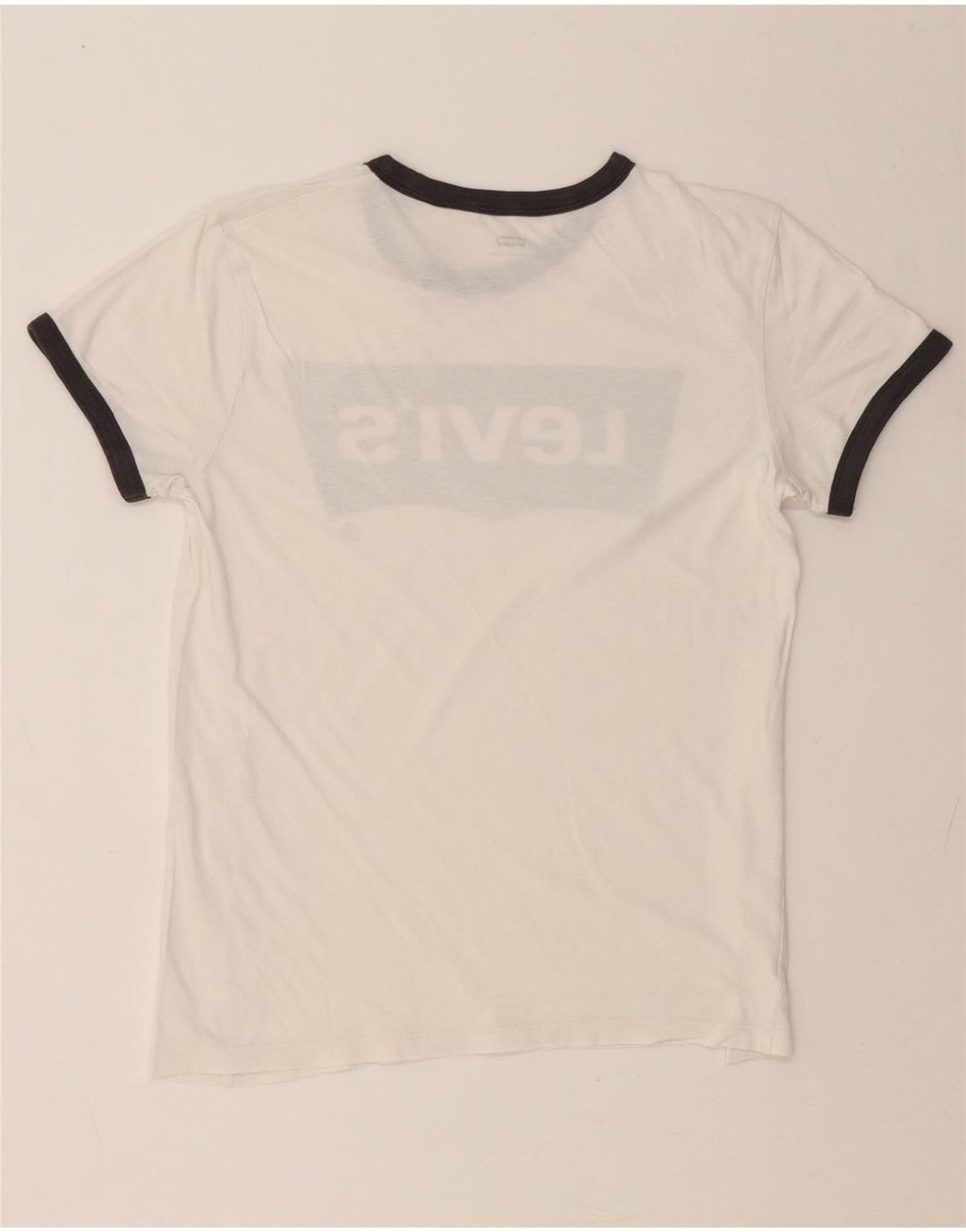LEVI'S Womens Graphic T-Shirt Top UK 10 Small White Cotton Vintage Levi's and Second-Hand Levi's from Messina Hembry 