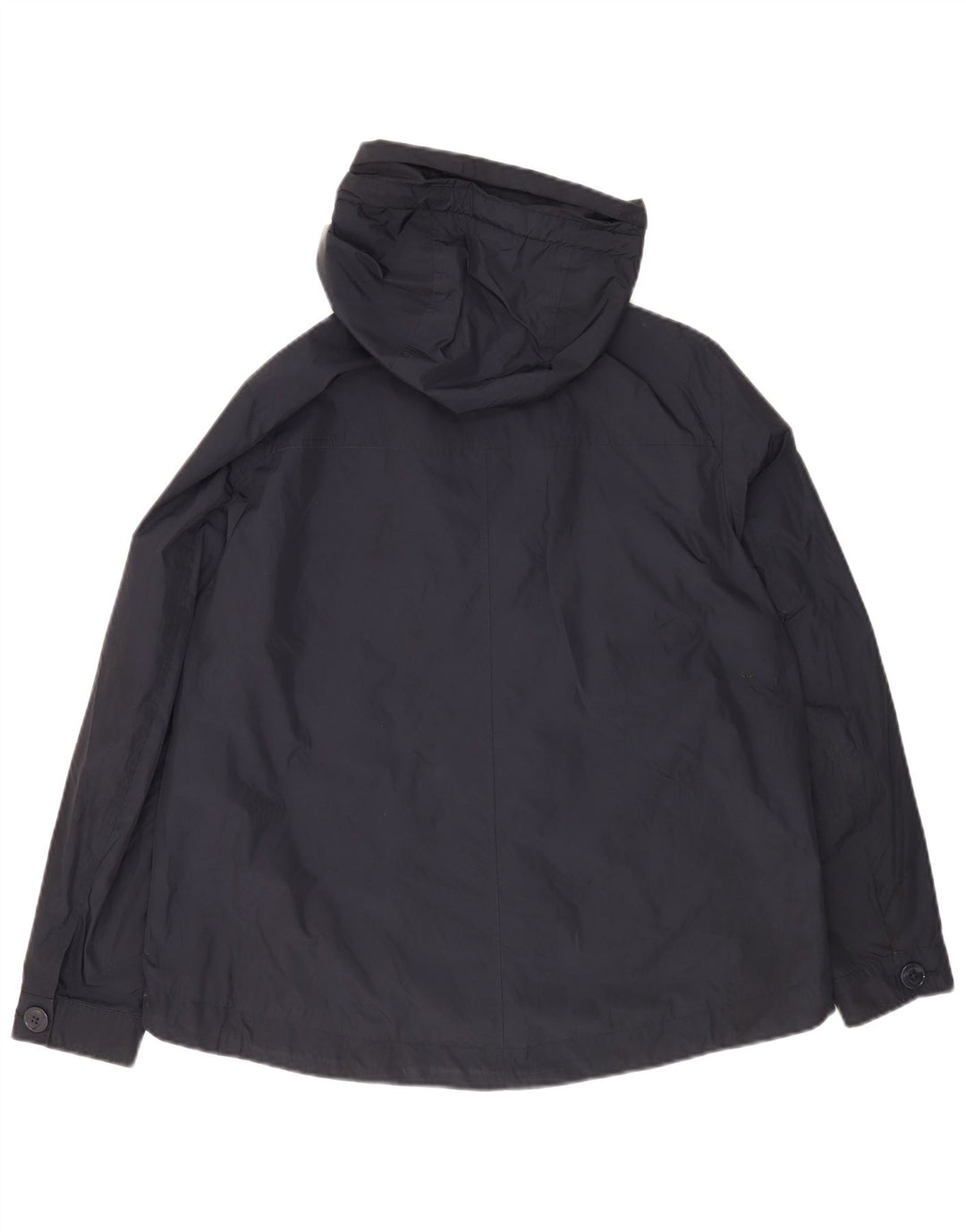 Massimo Dutti Dame Hætte Oversized Bomber Jacket UK 14 Medium Navy Blue