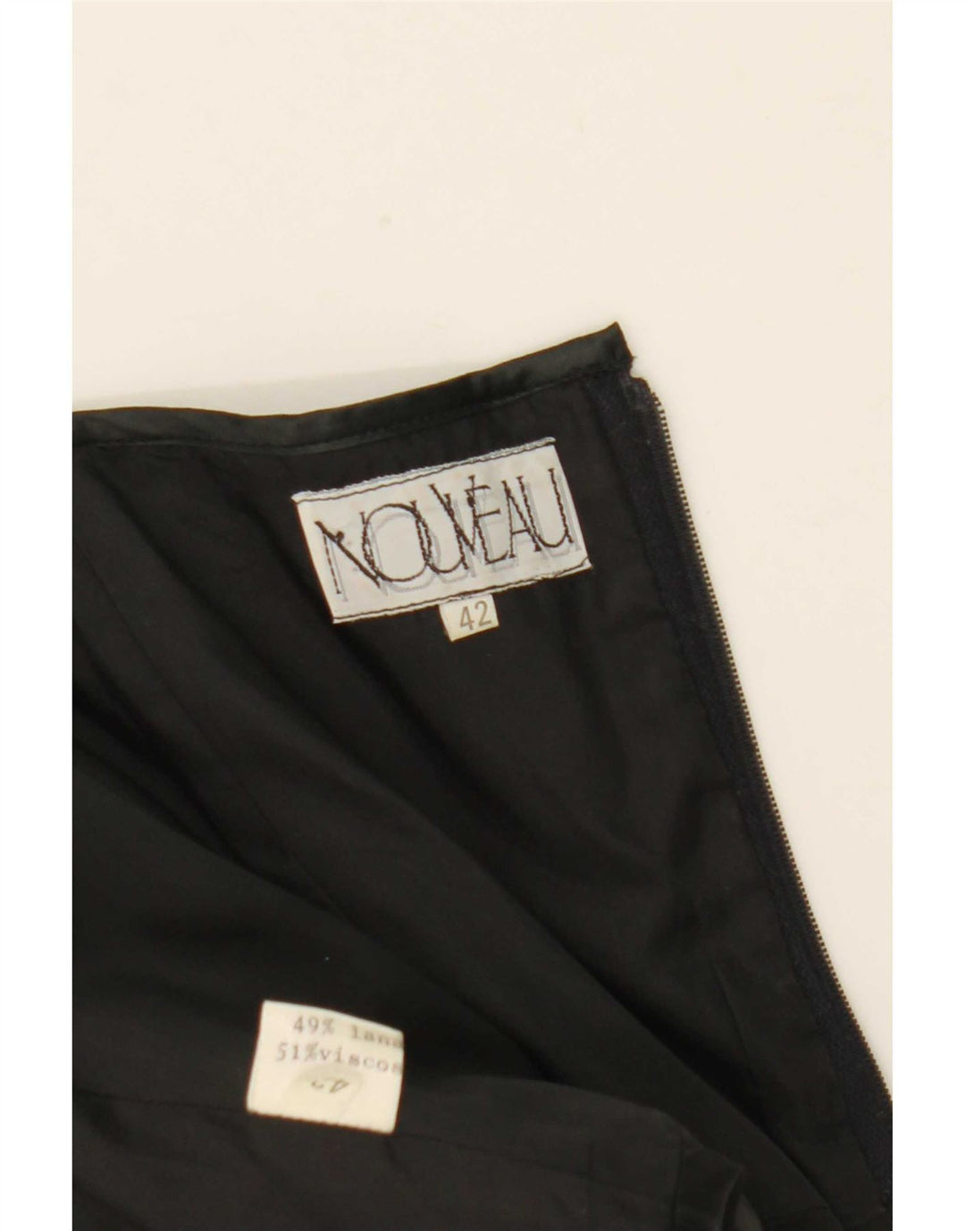 Nouveau Dame One Shoulder Kjole IT 42 Medium Sort Uld