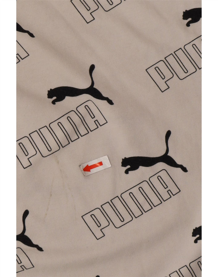 Puma Herre Grafisk T-Shirt Top Stor Hvid