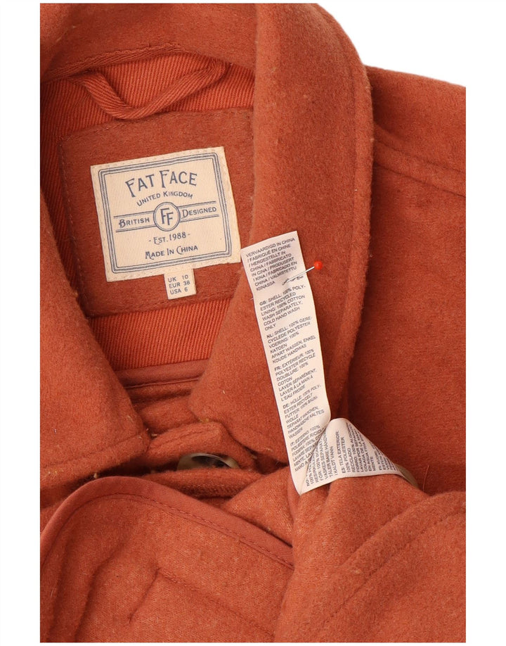 Fat Face Kvinders Oversized Utility Jacket UK 10 Small Orange Polyester