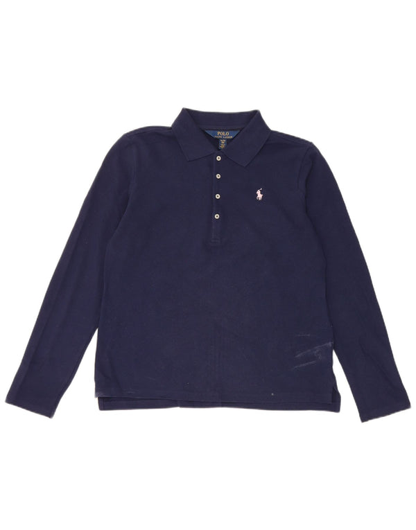 Polo Ralph Lauren Pige langærmet polo skjorte 15-16 år XL Marineblå