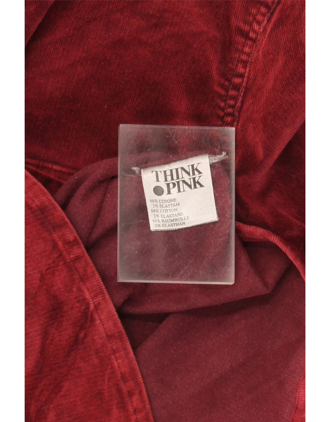 Tænk Pink Damefløjlsskjorte UK 14 Medium Bourgogne Bomuld