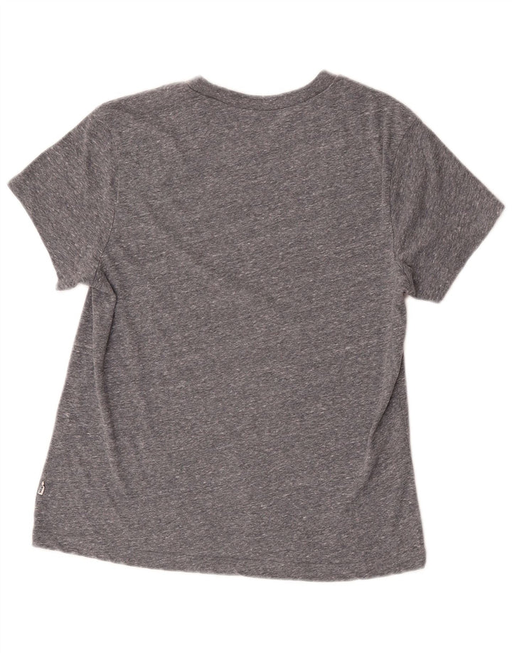 Vans Dame Grafisk T-Shirt Top UK 14 Stor Grå Flecked