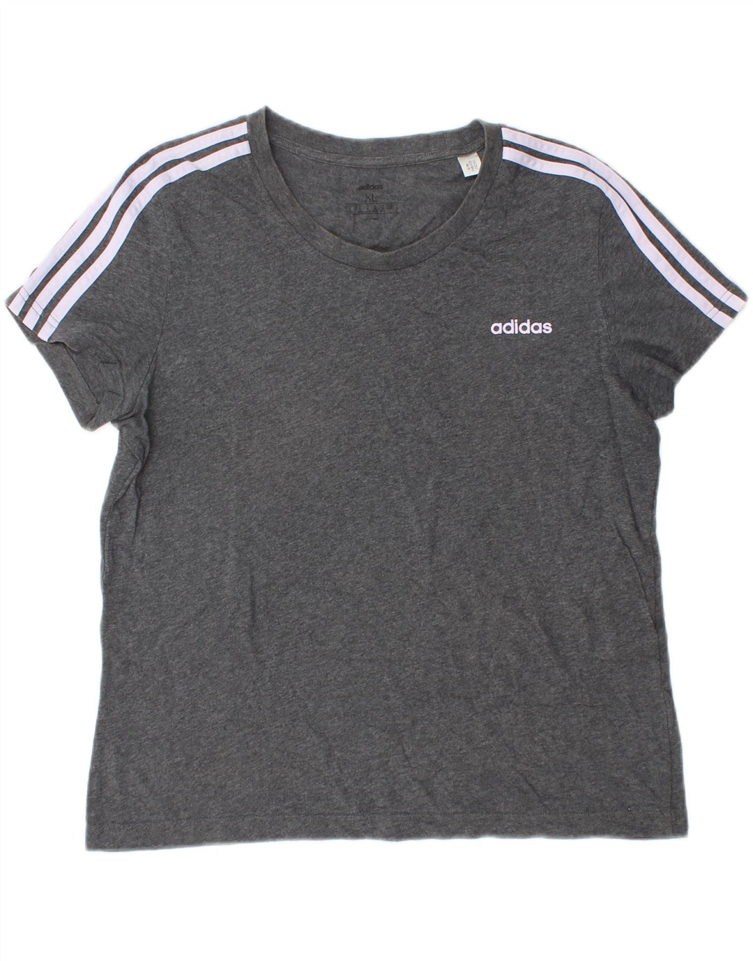 ADIDAS Womens T-Shirt Top UK 18 XL Grey