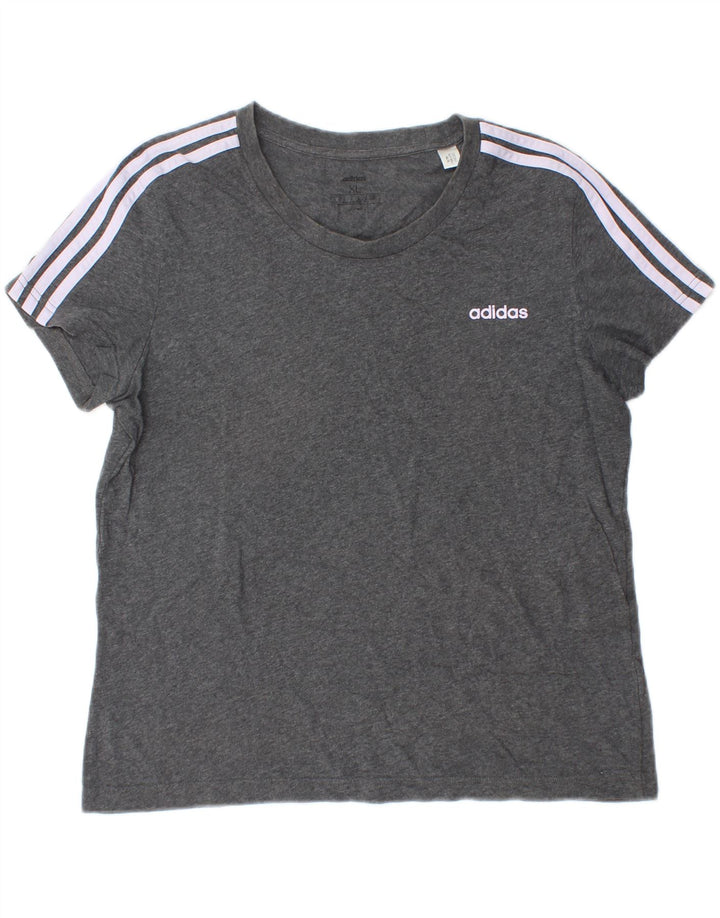 ADIDAS Womens T-Shirt Top UK 18 XL Grey
