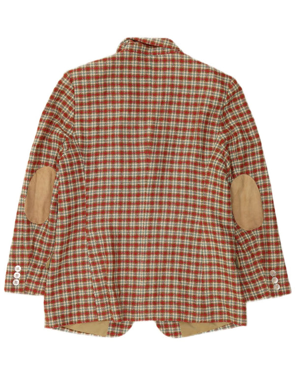 Country Dame 3-knaps blazerjakke UK 14 Stor rød ternet