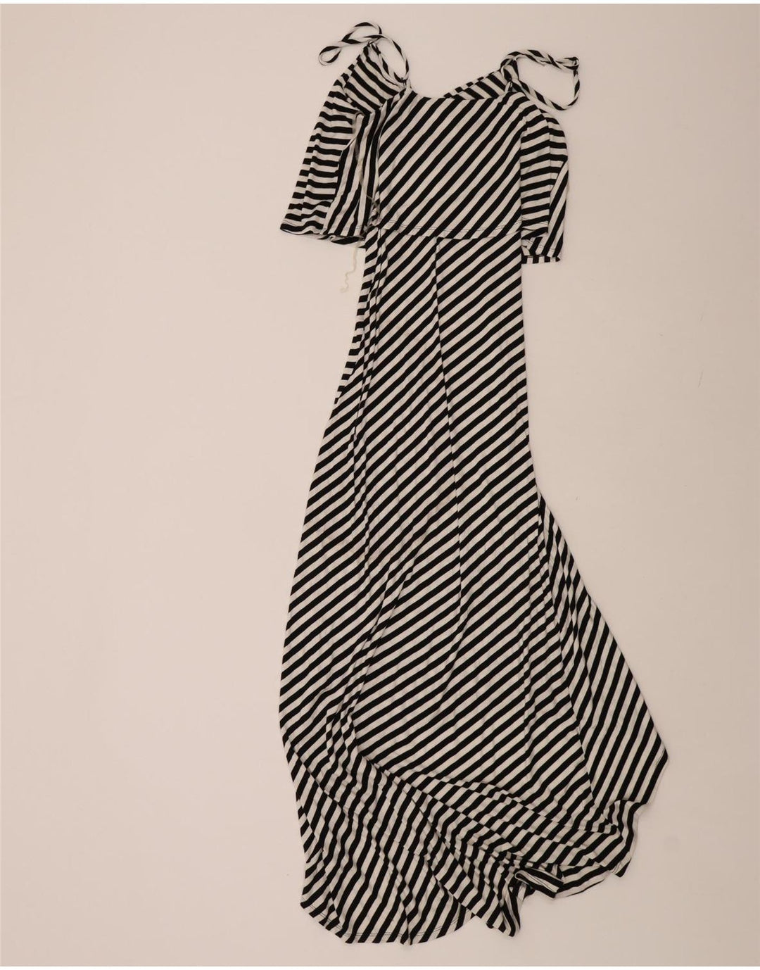 MOSSIMO Womens Sleeveless Maxi Dress UK 8 Small Black Striped Spandex Vintage Mossimo and Second-Hand Mossimo from Messina Hembry 
