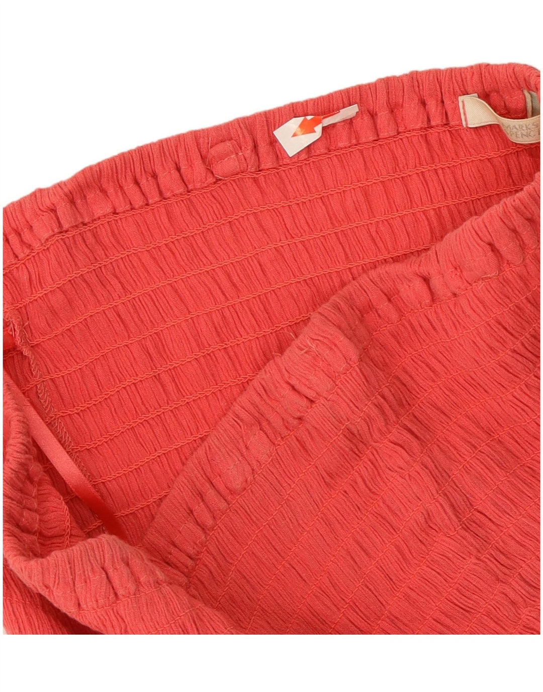 Marks & Spencer Dame Stropløs Kjole UK 12 Medium Rød Bomuld