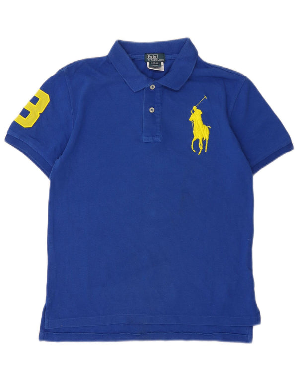 Polo Ralph Lauren Boys Graphic Polo Shirt 14-15 Years Large  Blue Cotton