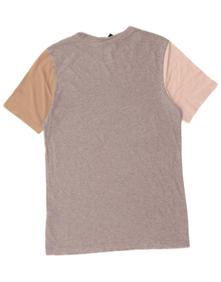 Nike Standard Fit T-shirt top mellemgrå farveblok bomuld