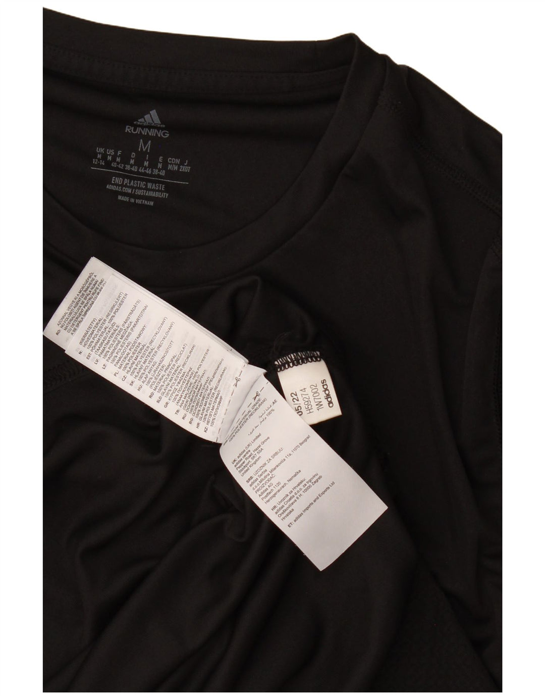 Adidas Aeroready T-Shirt Top UK 12/14 Medium Sort Polyester