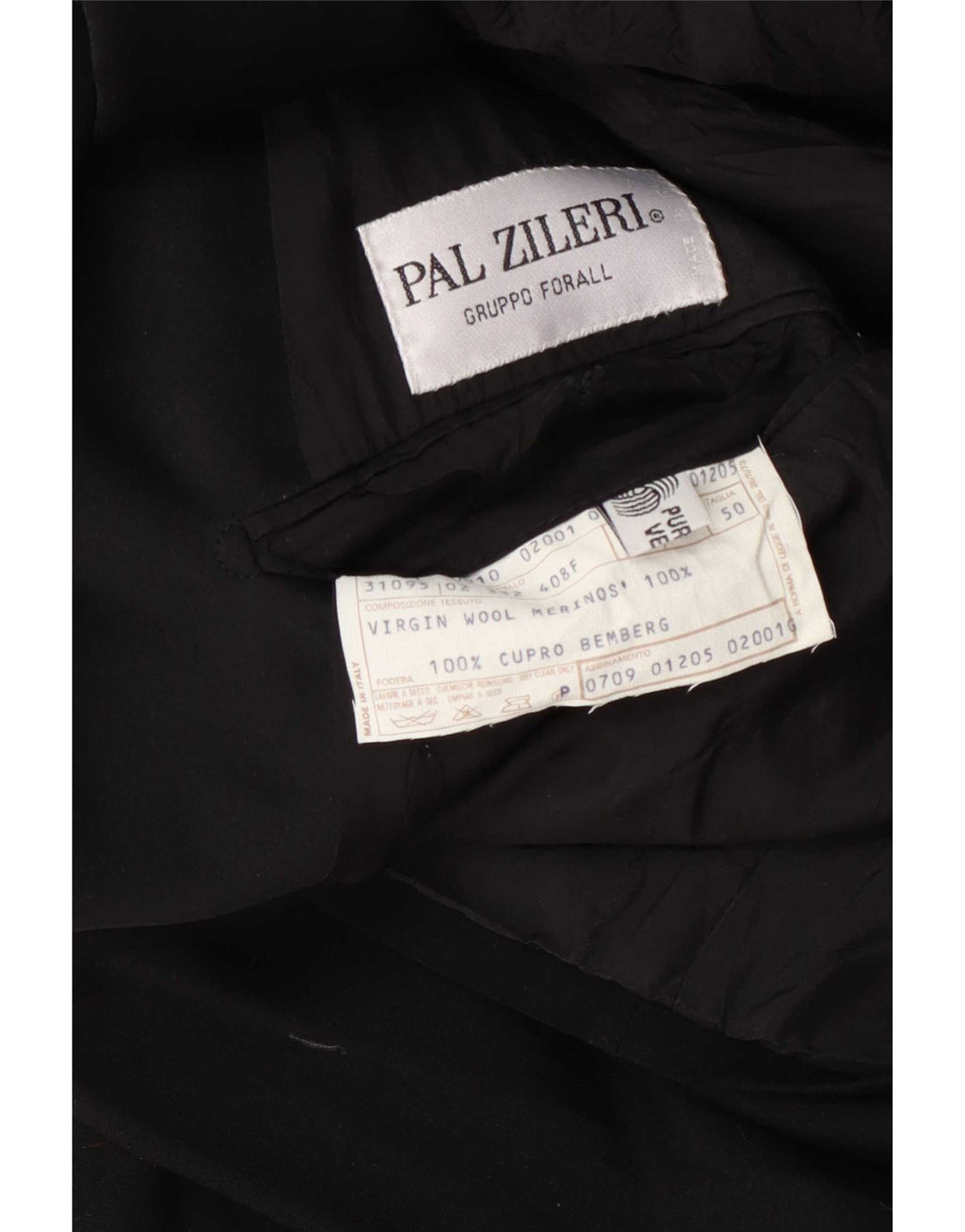 Pal Zileri Herre Double Breasted Blazer Jacket IT 50 Large Black Virgin Wool