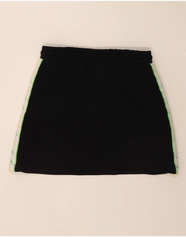 Kappa grafisk nederdel til kvinder UK 14 Medium Sort Colourblock Bomuld