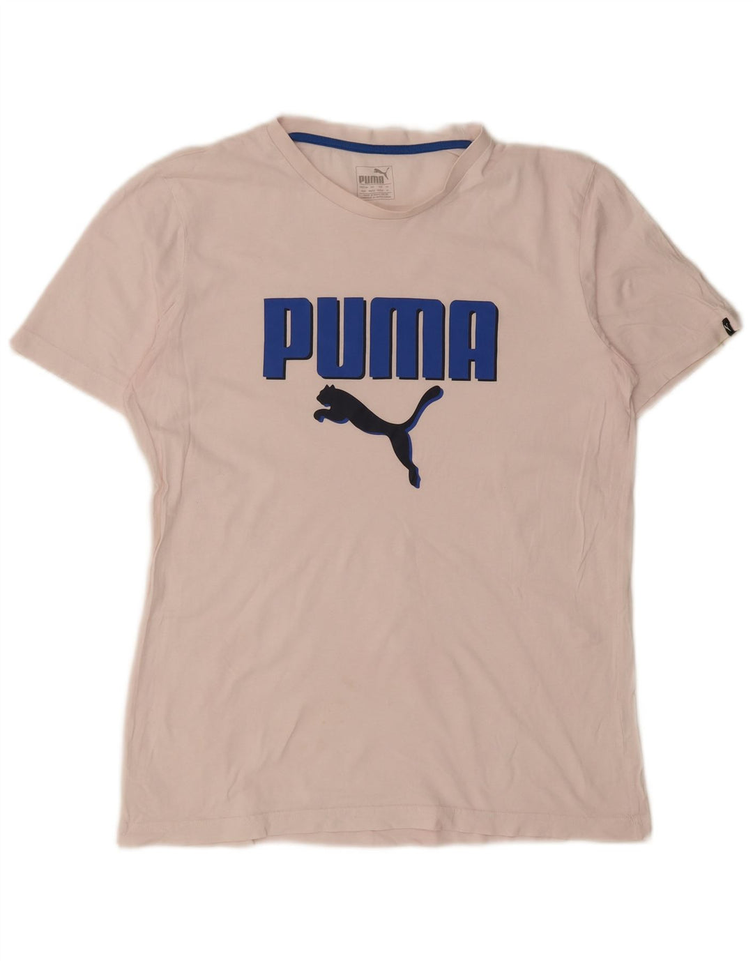 Puma Herre Grafisk T-Shirt Top Medium Hvid