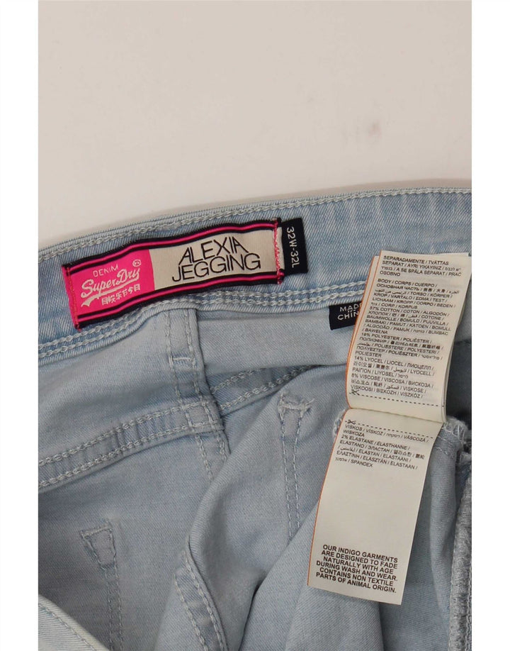 Superdry Dame Jegging Jeans W32 L32 Blå Bomuld