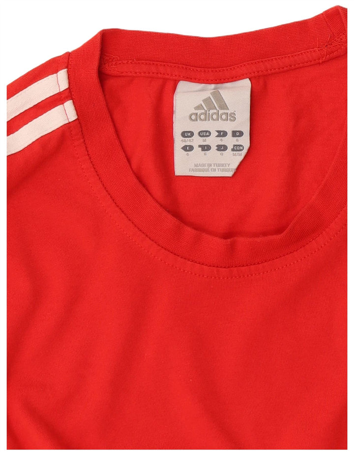 Adidas Herre T-Shirt Top UK 40/42 Medium Rød