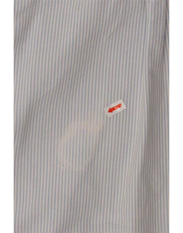 TIMBERLAND Mens Slim Fit Shirt Medium Blue Pinstripe Cotton Vintage Timberland and Second-Hand Timberland from Messina Hembry 