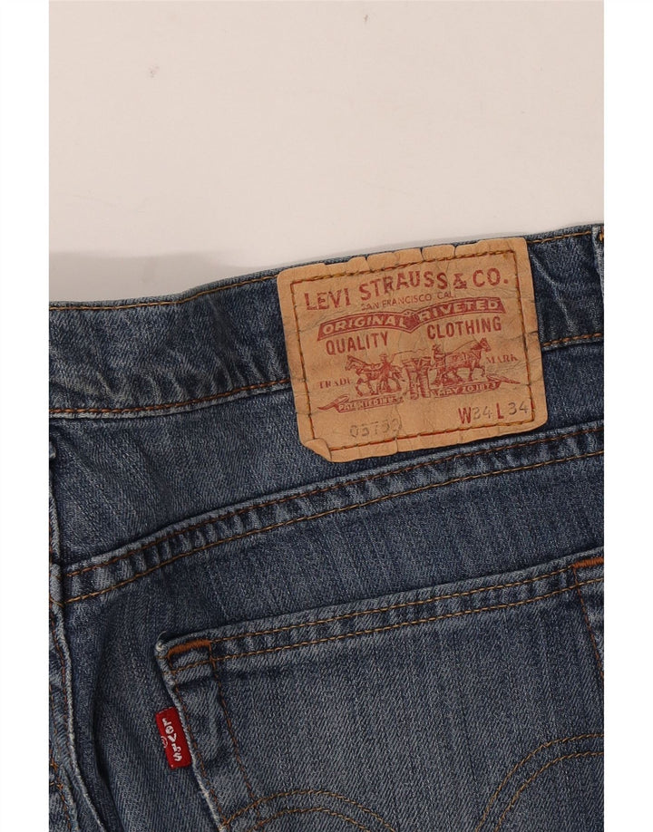 Levi's Men Distressed Straight Jeans W34 L30 Blå