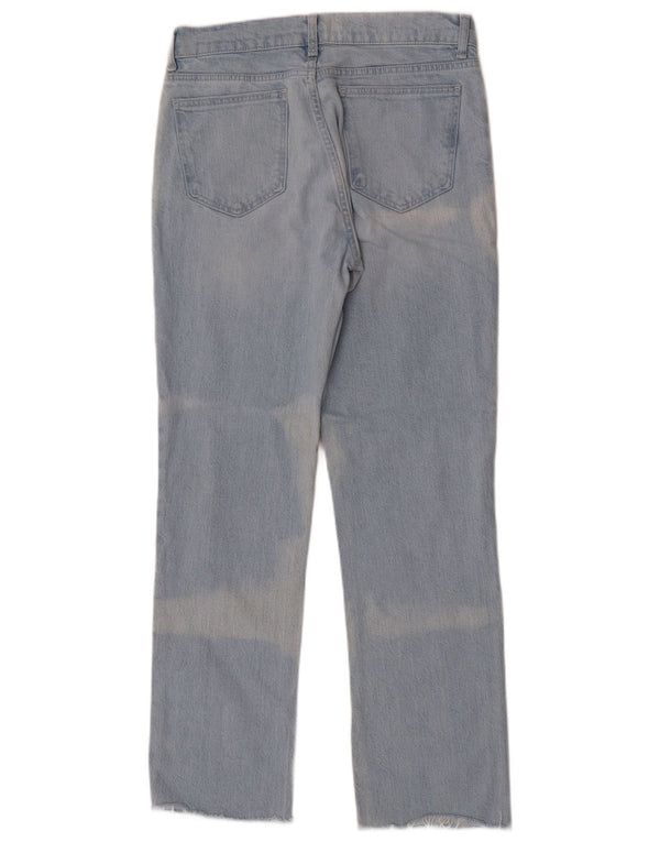 Zara Dame Straight Jeans EU 40 Medium W30 L30 Blå Bomuld