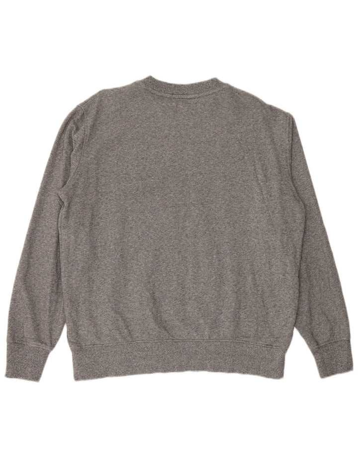 Marks & Spencer Sweatshirt til mænd, stor grå flækket bomuld