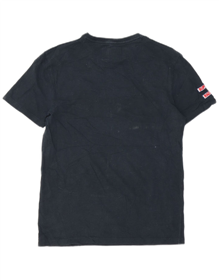 Superdry Grafisk T-shirt til mænd, medium marineblå bomuld