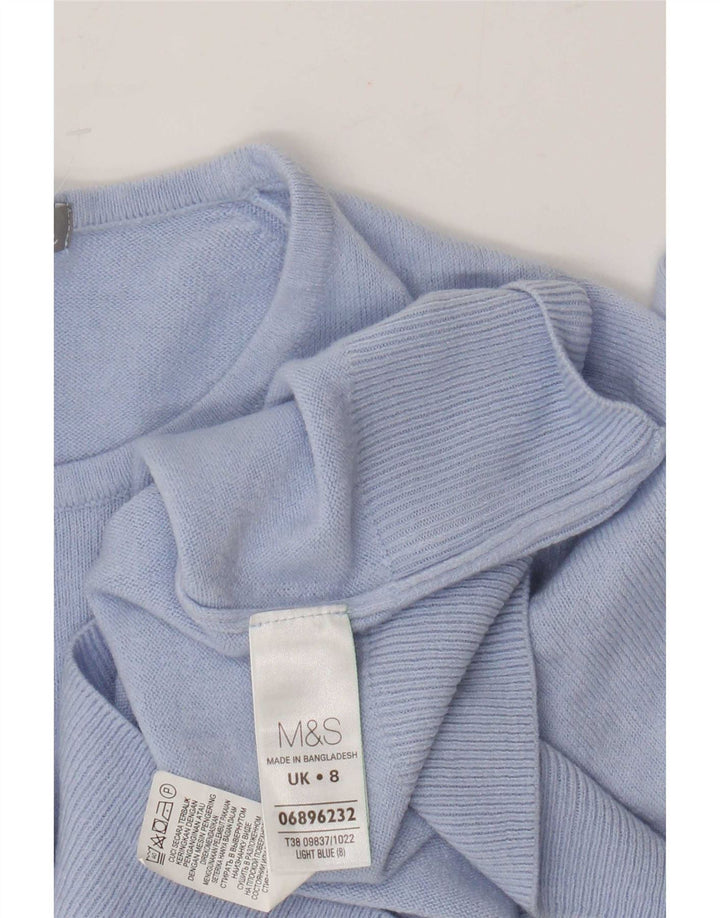 Marks & Spencer Dame sweater med rund hals DK 8 Lille blå akryl