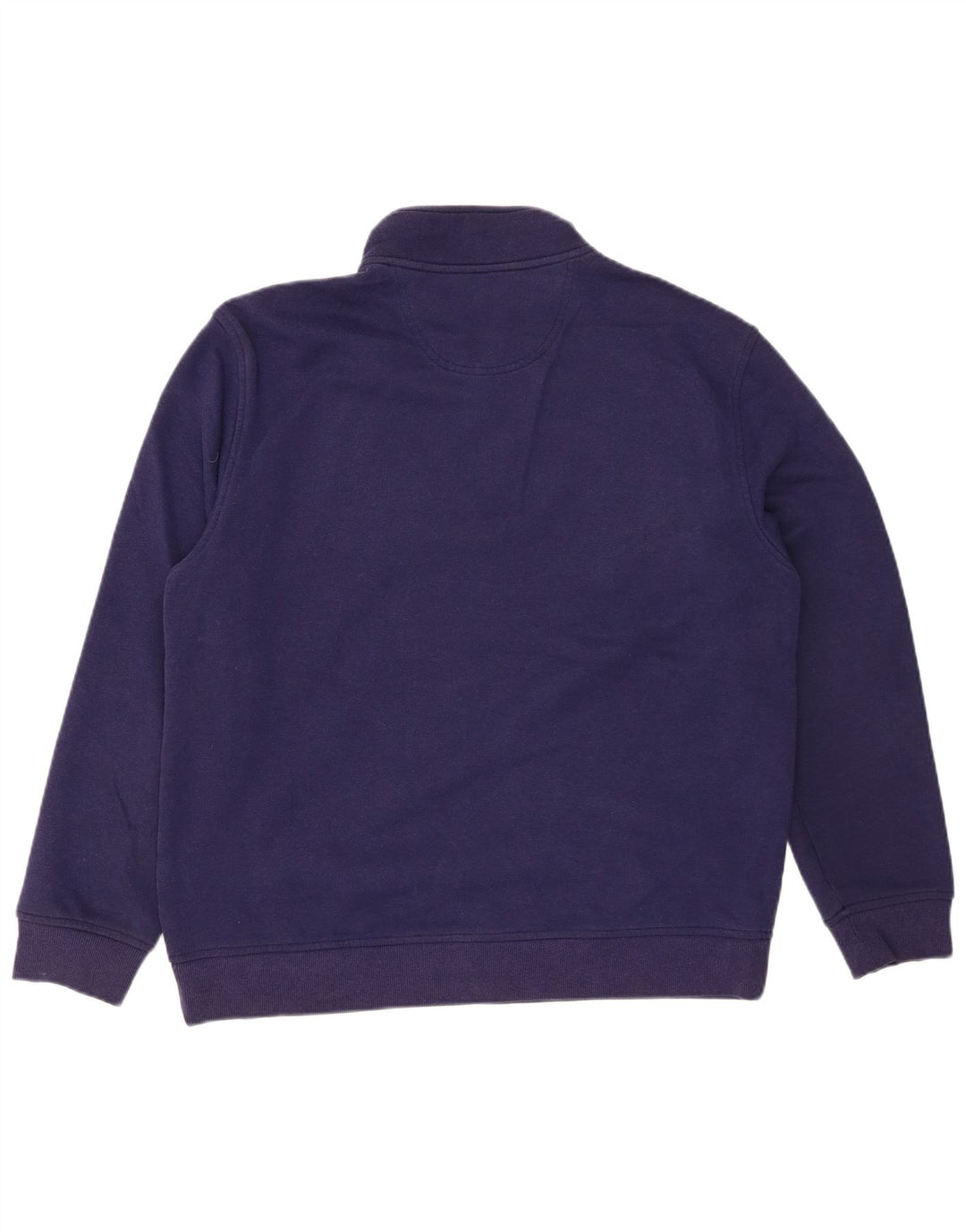 ADVANTAGE Herre Zip Neck Sweatshirt Jumper Large Navy Blue Polyester