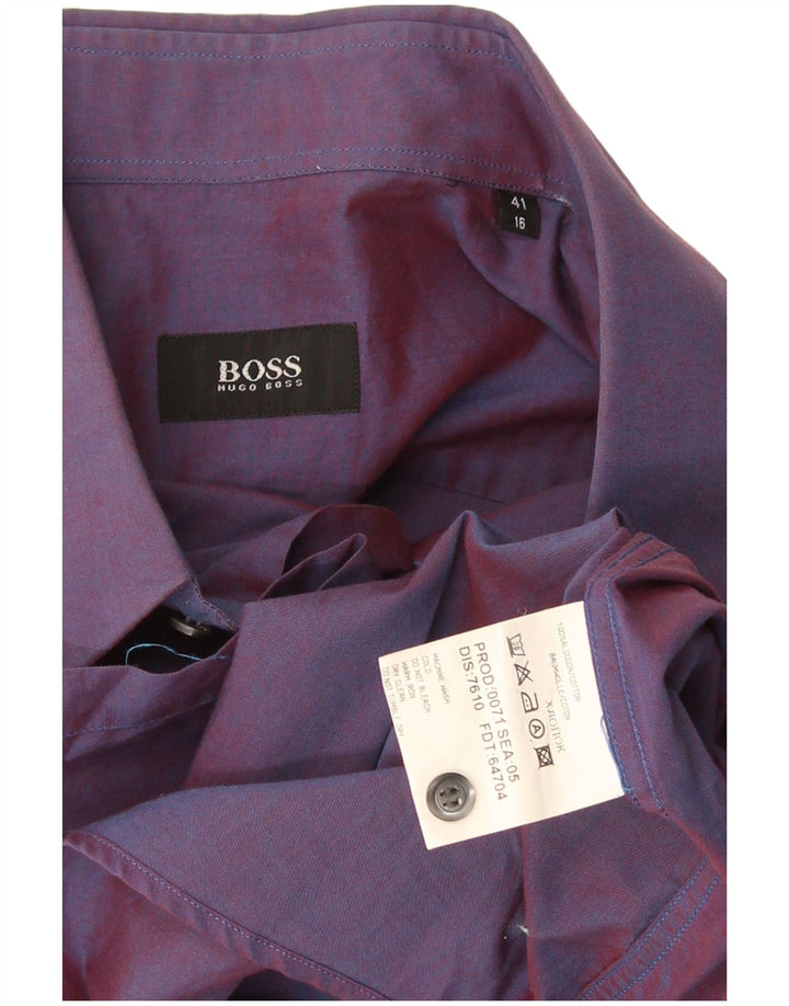 Hugo Boss Herreskjorte str. 41 16 Stor lilla bomuld