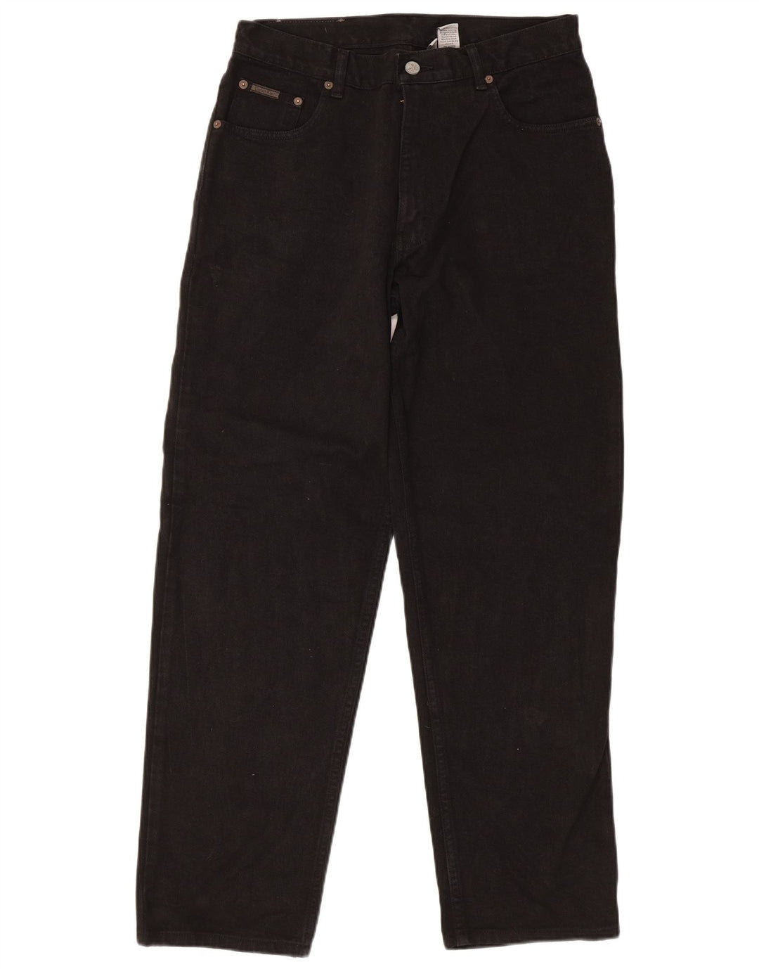 Calvin Klein Herre Regular Straight Jeans W32 L30 Sort Bomuld