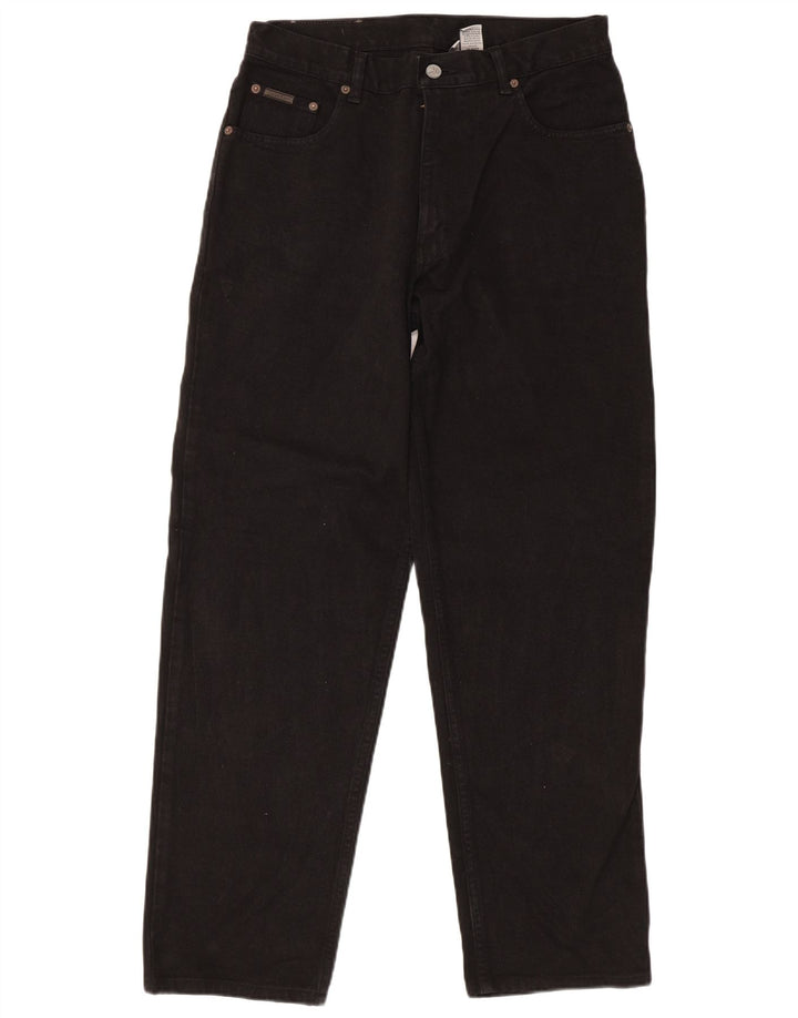 Calvin Klein Herre Regular Straight Jeans W32 L30 Sort Bomuld