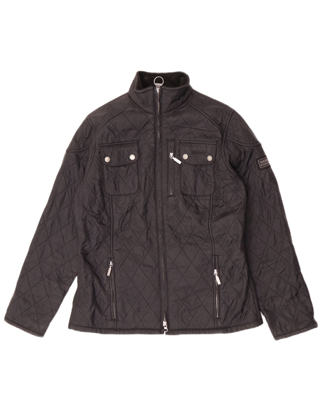 Barbour Quiltet jakke til kvinder UK 12 Medium Sort Polyamid