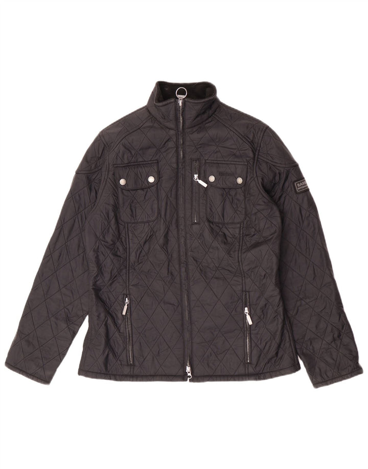 Barbour Quiltet jakke til kvinder UK 12 Medium Sort Polyamid
