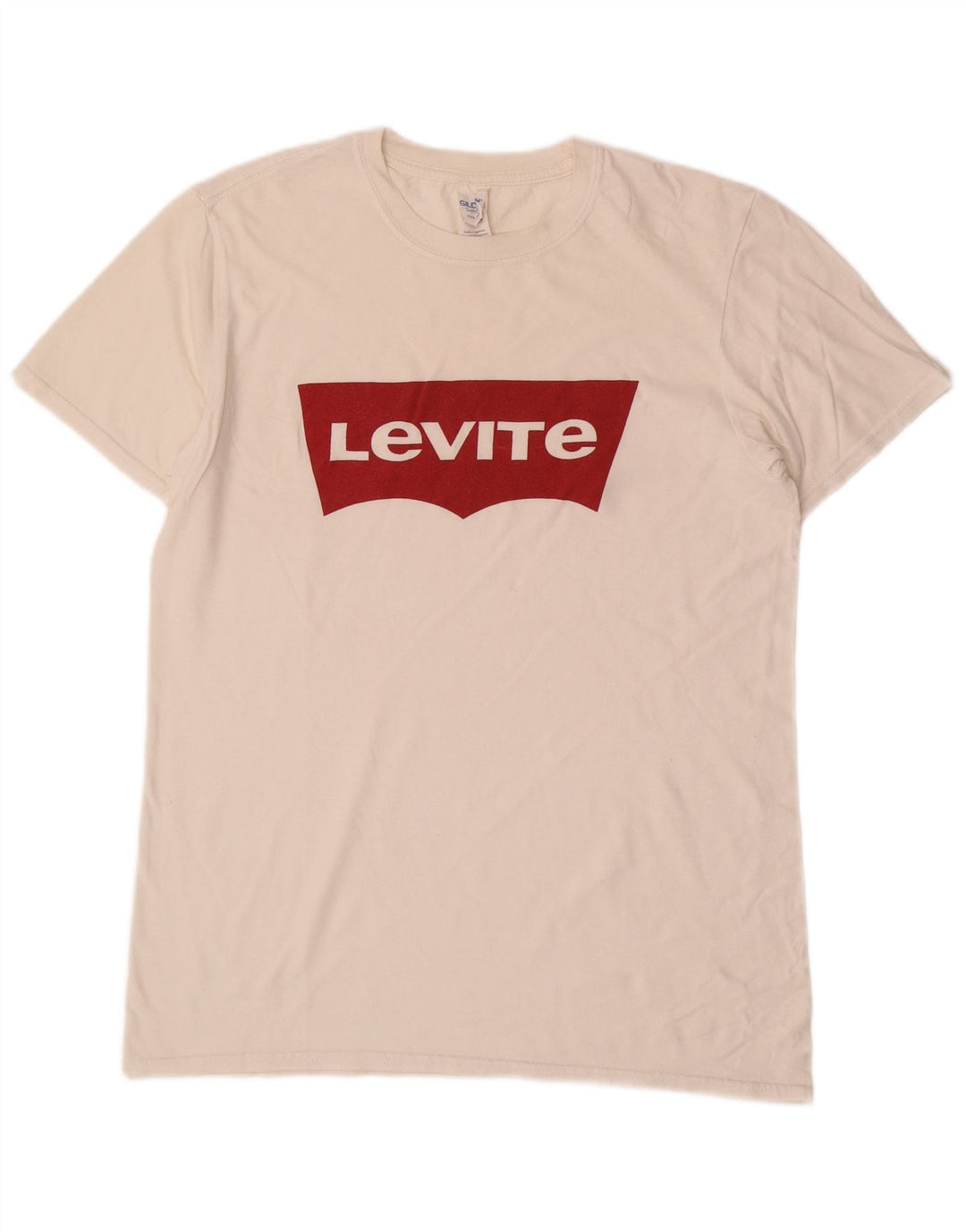 LEVI'S Herre grafisk T-shirt Top Medium Hvid Bomuld