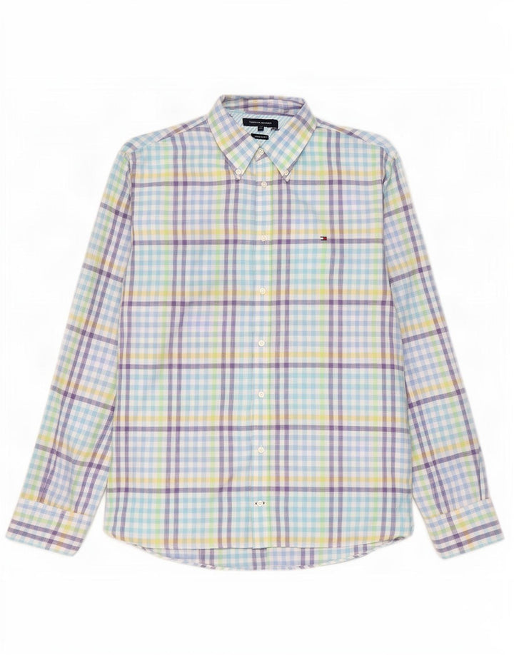 Tommy Hilfiger Herreskjorte XL Flerfarvet Gingham Linen