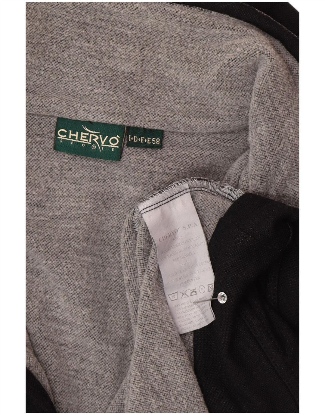 Chervo Herre Zip Neck Sweatshirt Jumper IT 58 3XL Sort Polyamid