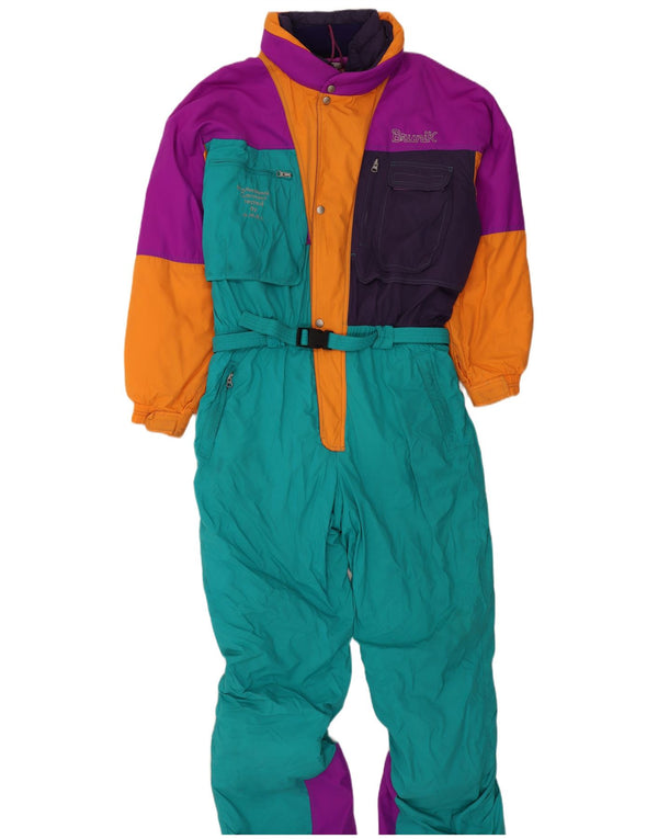 Brunik Herre Hætte Ski Jumpsuit IT 54 XL Grøn Colourblock