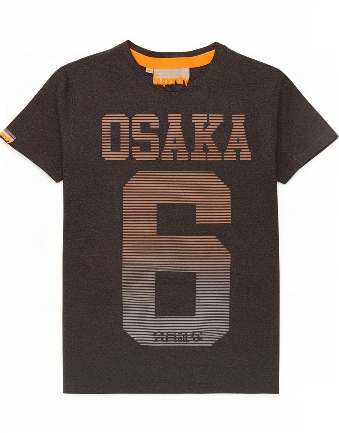 Superdry Herre Osaka grafisk T-shirt top lille grå bomuld
